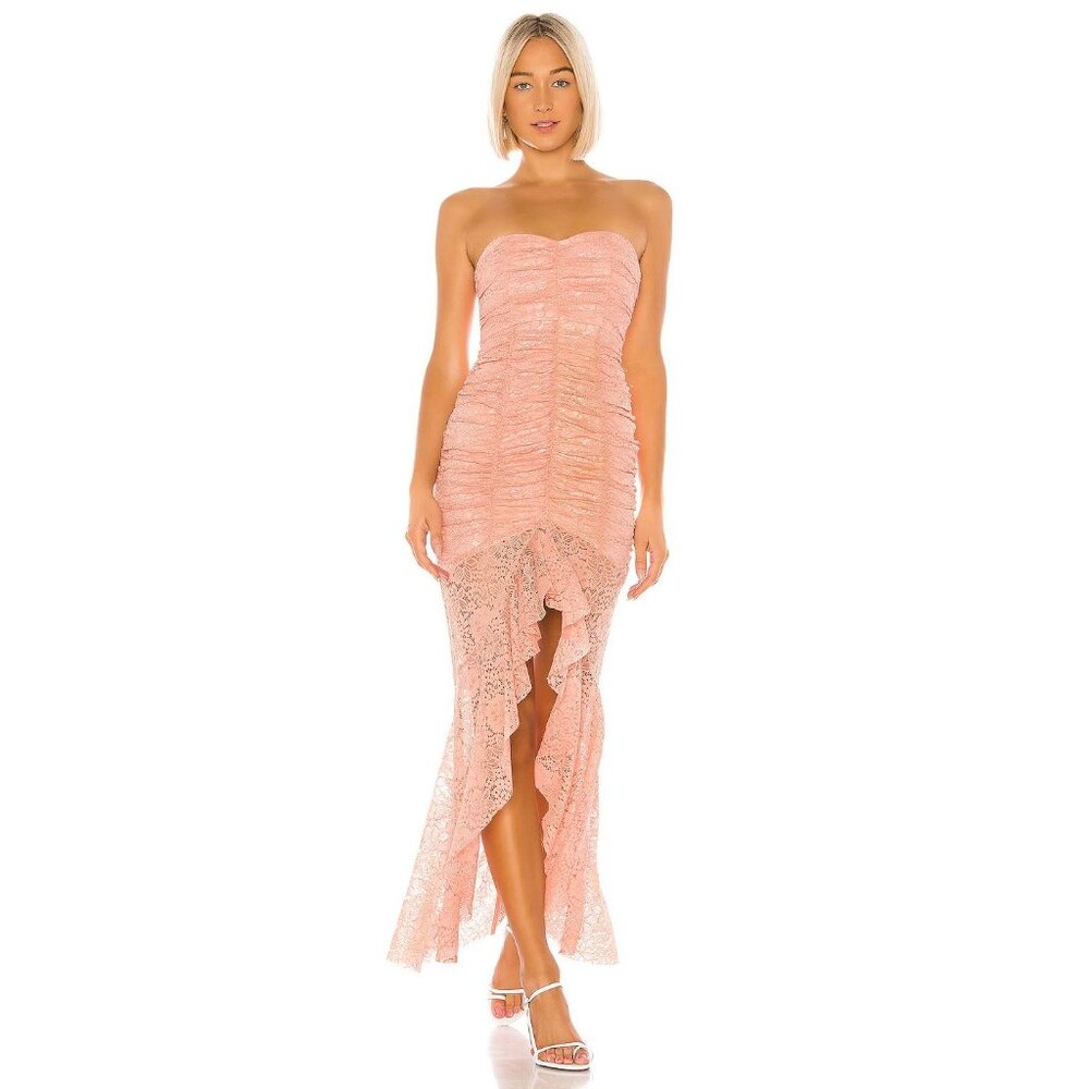 NBD NWT Chun Li Strapless Lace Gown in Nude Pink size XL
